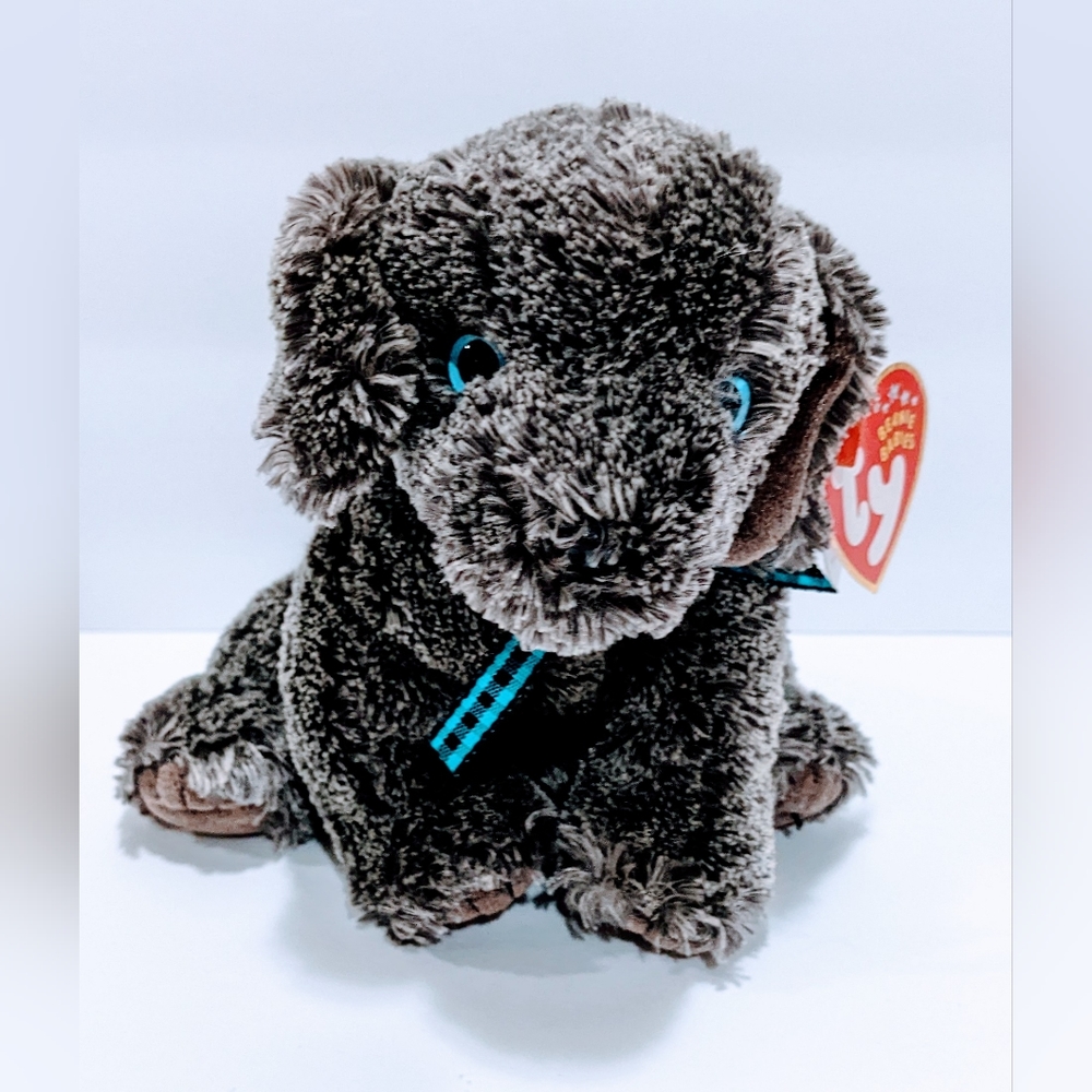 Ty Beanie Babies Plush - FRISBEE the Weimaraner Dog - MINT with MINT TAGS